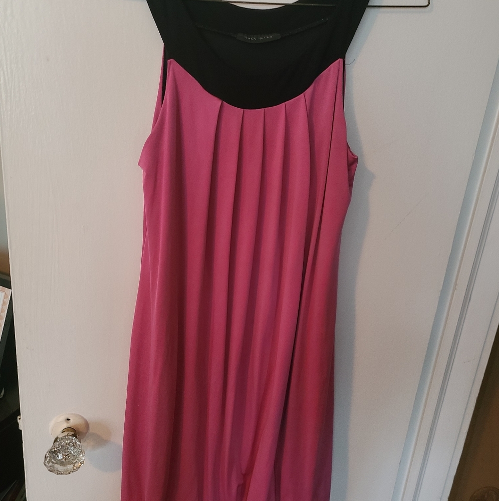 pink elastic bottom dress